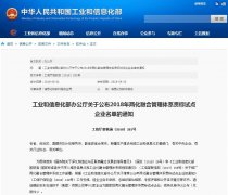 大红鹰dhy榮獲2018年兩化融合管理體係貫標試點企業