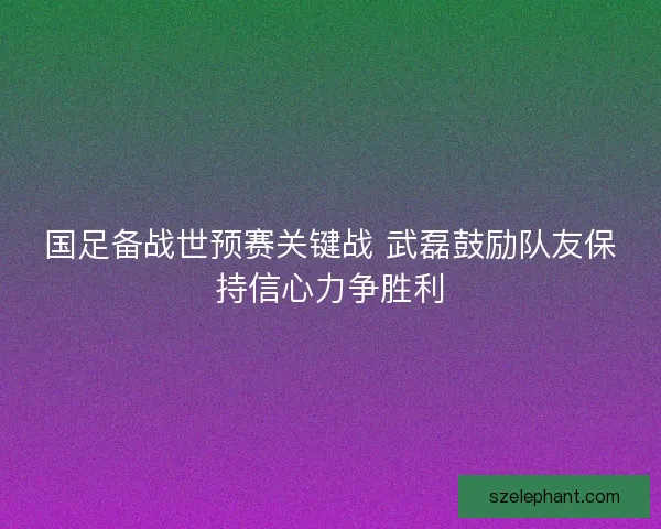国足备战世预赛关键战 武磊鼓励队友保持信心力争胜利